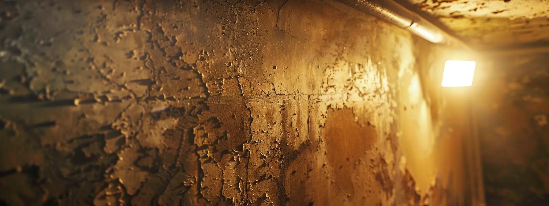 Water stains on walls and ceilings indicating potential moisture intrusion issues.