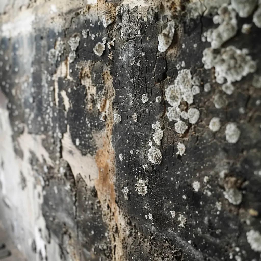 Mold growth on a basement wall highlighting health risks