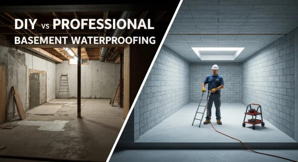 DIY vs Professional Basement Waterproofing